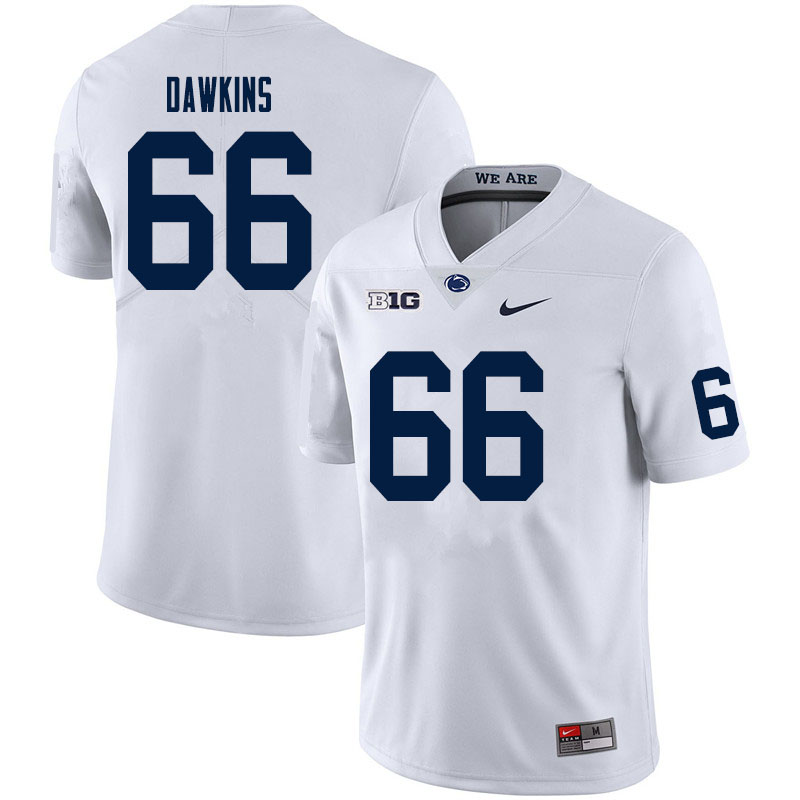 NCAA Nike Men's Penn State Nittany Lions Nick Dawkins #66 College Football Authentic White Stitched Jersey EWC7298GP
